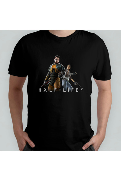 Pixxa Half Life 2 Themed Unisex 100% Cotton Crew Neck T-Shirt Model 1