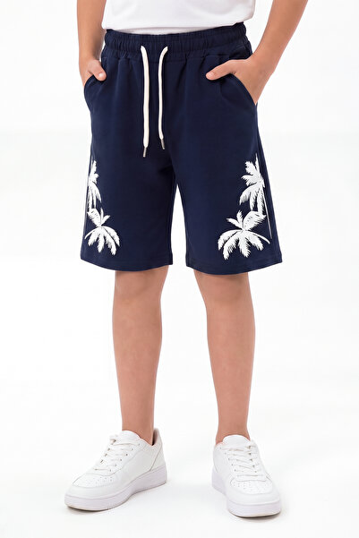 FYK COLLECTİON Pantaloni scurți de vară pentru băieți, cu imprimeu palmier, c...