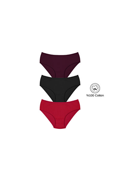 Humaone Γυναικεία εσώρουχα 100% βαμβακερά, 3 τεμαχίων, ψηλόμεσα, άνετα, με κο...