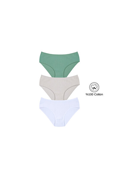 Humaone Γυναικεία εσώρουχα 100% βαμβακερά, 3 τεμαχίων, ψηλόμεσα, άνετα, με κο...