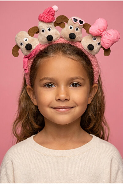 Katia&Bony Ροζ παιδική κορώνα με χαριτωμένη φιγούρα σκύλου