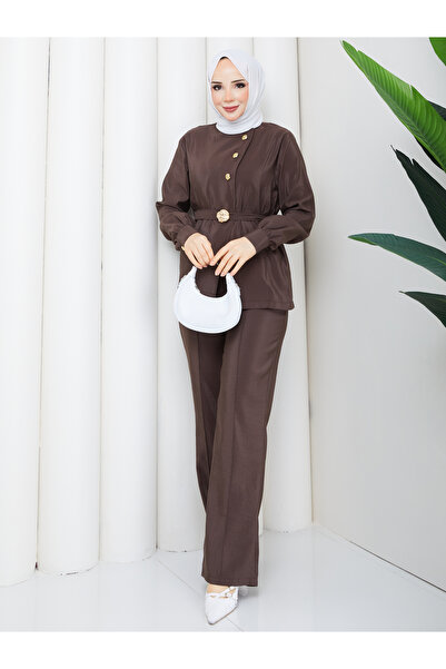 RACE FASHİON Σετ Χιτζάμπ με Αξεσουάρ: Πουκάμισο & Ραμμένο Παντελόνι RC9040