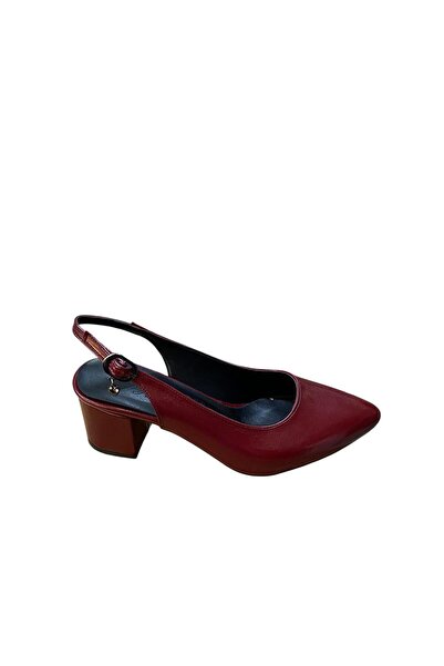 Yaren Moda Γυναικεία παπούτσια με χοντρό τακούνι με ανοιχτή πλάτη