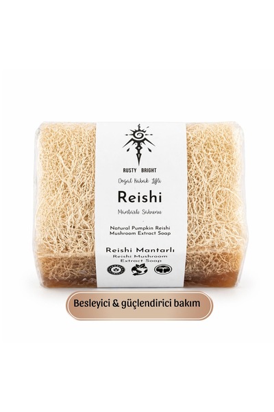 Rusty Bright Reishi Mantarlı Sabun Cilt Besleyici Güçlendirici Antioksidan Et...
