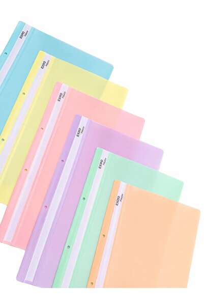 DANACI KIRTASİYE Pastel Renkler 6 Adet Telli Dosya Ultra Kaliteli