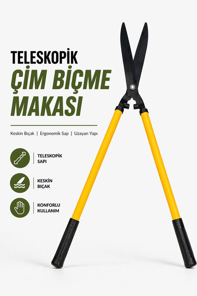 Badem10 Teleskopske makaze za sečenje trave sa izvučnom drškom, profesionalne...