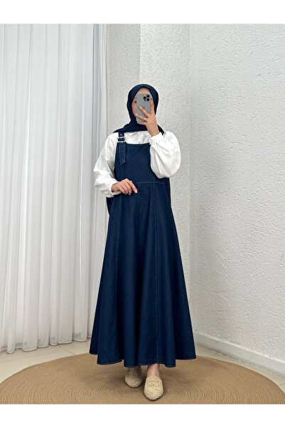 MİHRA STORE Ζώνη Solsa με λουράκια και λαβές, τζιν χρώμα - BN4579 Χρώμα τζιν