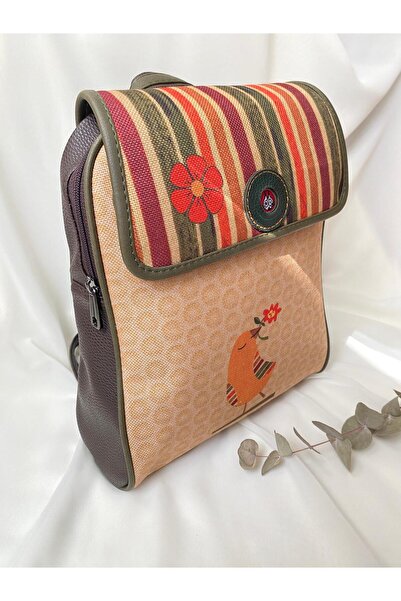 Şaşıkedi Bohemian Style Bird-Shaped Cover Backpack