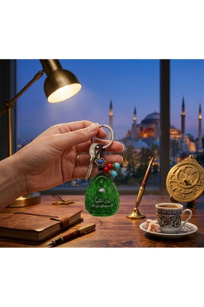 Kuzey Tacı Σετ μπρελόκ από γυαλί με σχέδιο Mystical Buddha, αξεσουάρ τσάντας ...