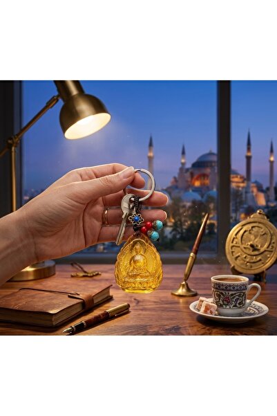 Kuzey Tacı Σετ μπρελόκ από γυαλί με σχέδιο Mystical Buddha, αξεσουάρ τσάντας ...