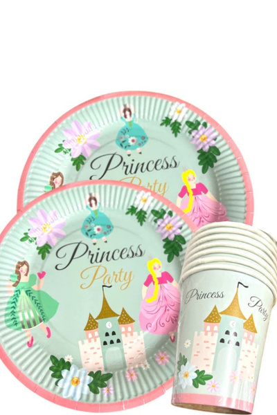 Le Mabelle Σετ 8 πιάτων και ποτηριών με θέμα την Πριγκίπισσα της Μέντας