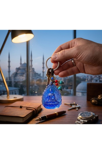 Kuzey Tacı Σετ μπρελόκ από γυαλί με σχέδιο Mystical Buddha, αξεσουάρ τσάντας ...