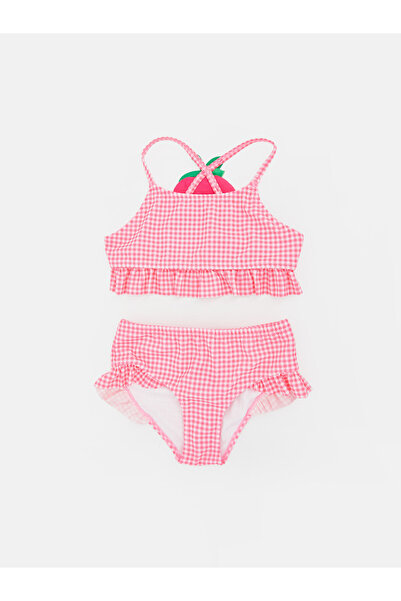 LC Waikiki Set bikini în carouri pentru fete