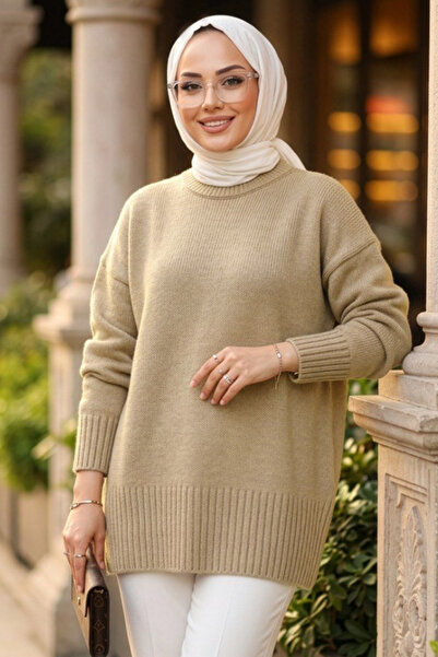 N.S NEVA STYLE Πλεκτό πουλόβερ βιζόν με τεστάτα βαρτούτσια 87181V