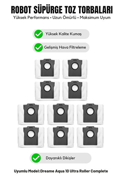 Asgard Grup Σακούλα σκόνης Dreame Aqua10 Ultra Roller, πλήρως συμβατή, συσκευ...