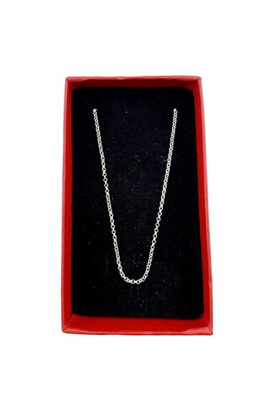 Flippy Ασημένιο κολιέ 925, Τζολί, Μοντέλο με στρογγυλούς κρίκους, Κολιέ για γ...