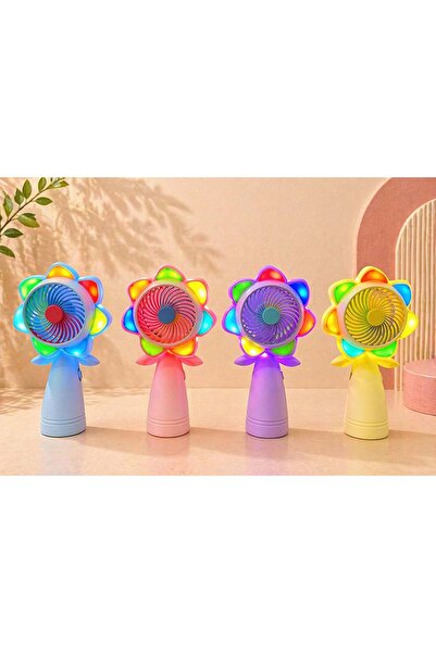 Store Şarjlı Cep Fanı Mini Taşınabilir Işıklı 2 Kademeli Vantilatör 18*10*4 Cm