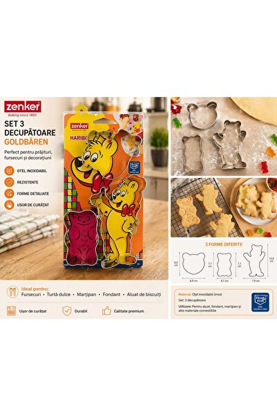 Home Set 3 forme pentru biscuiți – model ursuleț