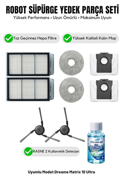 Asgard Grup Dreame Matrix 10 Ultra Kompatibilan 2 Bočne Četke 2 Filtera 2 Mop...