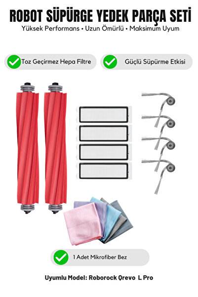 Asgard Grup Roborock Qrevo L Pro Συμβατό με 2 κύριες βούρτσες, 4 πλαϊνές βούρ...