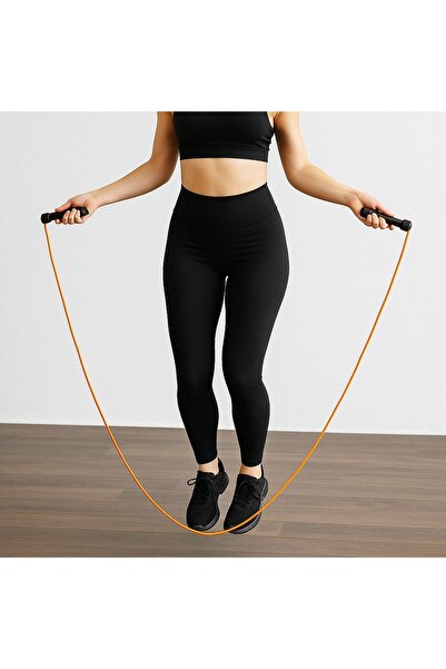 Zâna Casei Πορτοκαλί σχοινάκι με μαύρες λαβές 2,75μ