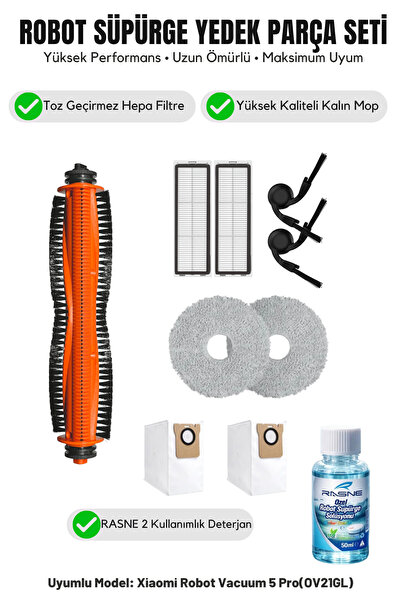 Asgard Grup Robot Vacuum 5 Pro (OV21GL) Compatibil 1 perie principală 2 perii...