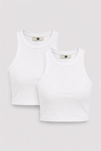 JUD Cultivo 82002-1 2-Pack Women's Basic Crop Athlete Top