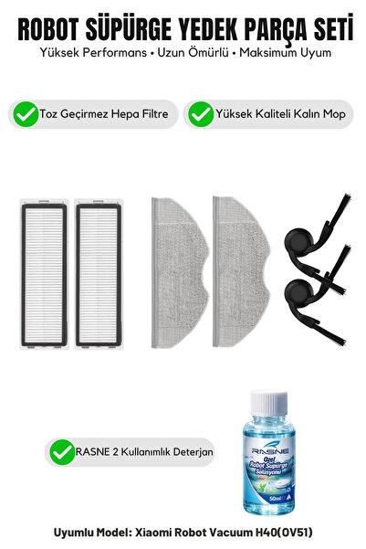 Asgard Grup Aspirator robot H40(OV51) compatibil 2 perii laterale 2 filtre 2 ...