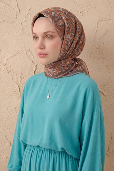 Silk Home Μαλακό Κασκόλ Σάλι με Μοτίβο Ταν 90x90