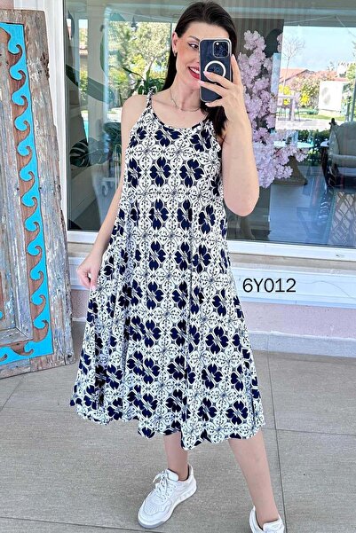 İnce Topuk Φόρεμα βισκόζης με κορδόνια 6y012