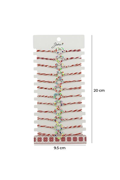 Flippy Βραχιόλι Martisor για Γυναίκες, Jolie, Πολύχρωμο σχέδιο καρδιάς, Σετ 1...