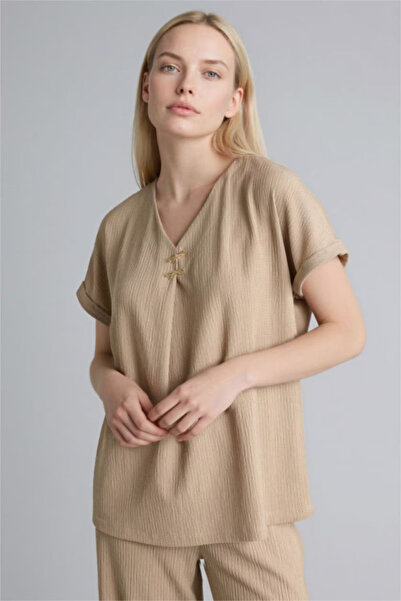 DeFacto Tricou cu textură încrețită, croială normală H1173AX26SP