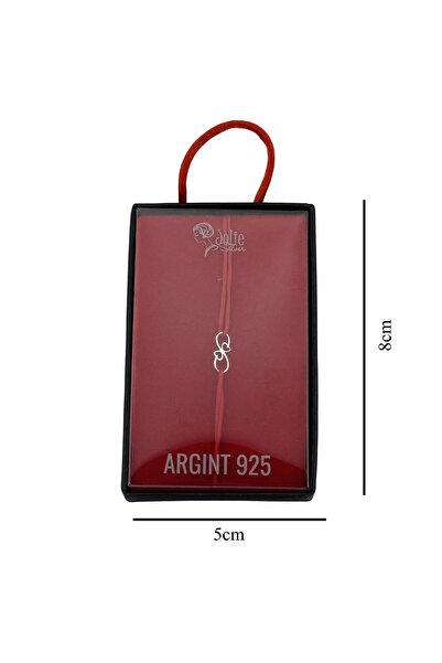 Flippy Βραχιόλι Martisor, Τζολί, Ασήμι 925, Σχέδιο Άπειρο, Ρυθμιζόμενο Κόκκιν...