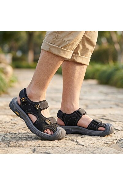 Voyager Önü Kapalı Erkek Rahat Hafif Kaydırmaz Taban Outdoor Sandalet E337