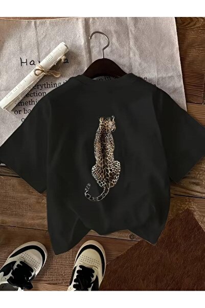 Oksit Υπερμεγέθη γυναικεία μπλουζάκια από βαμβάκι με λεοπάρ στάμπα στην πλάτη...