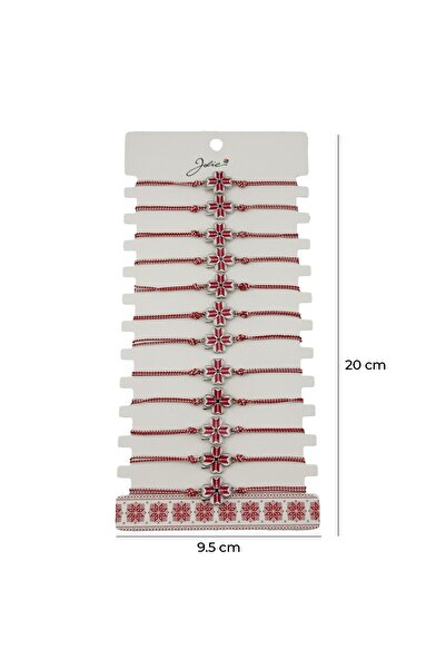 Flippy Βραχιόλι Martisor για Γυναίκες, Jolie, με σχέδιο τριφυλλιού, Σετ 12 τε...