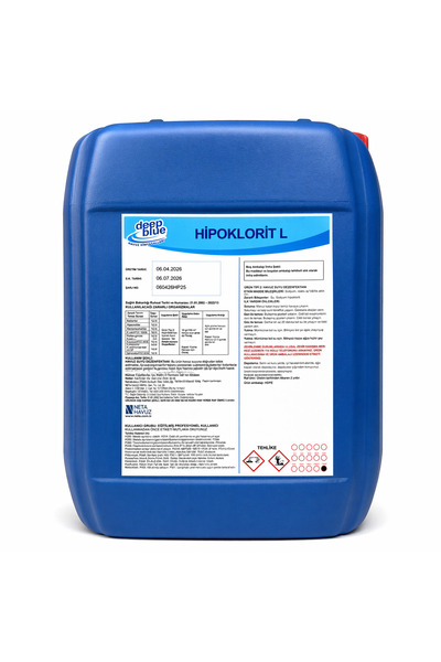 DEEP BLUE HİPOKLORİT (SIVI KLOR) 25 KG