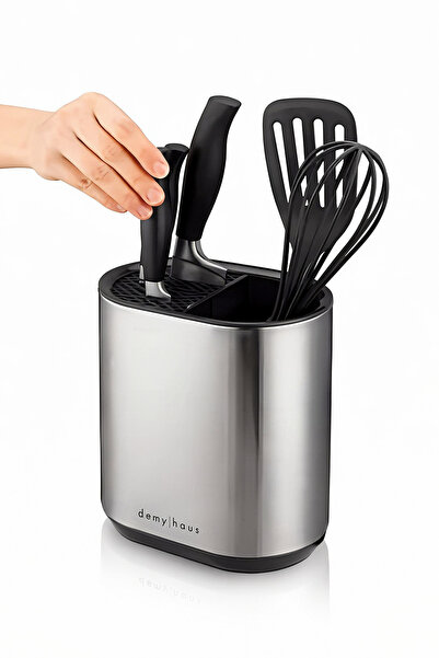 Demy Haus Ανοξείδωτη θήκη οργάνωσης κουζίνας για κουτάλια και μαχαίρια