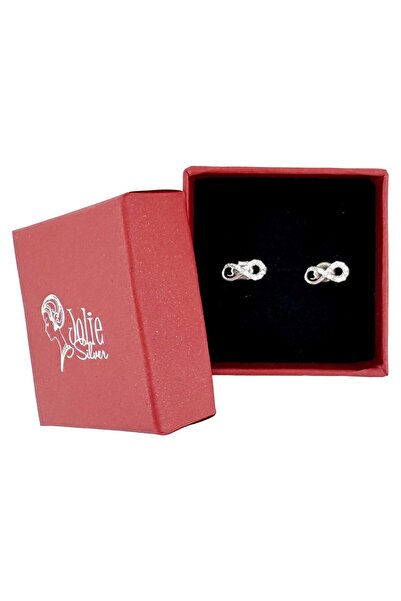 Flippy Γυναικεία Παιδικά Σκουλαρίκια, Jolie, Ασήμι 925, Σχέδιο Άπειρο με Βότσ...