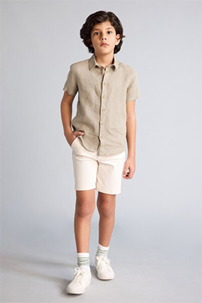 DeFacto 100% Cotton Pocketed Basic Gabardine Shorts for Boys C2955A826Sm