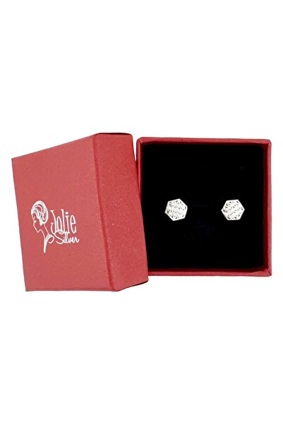 Flippy Γυναικεία Παιδικά Σκουλαρίκια, Jolie, Ασήμι 925, Σχέδιο Ρόμβου με Χαντ...