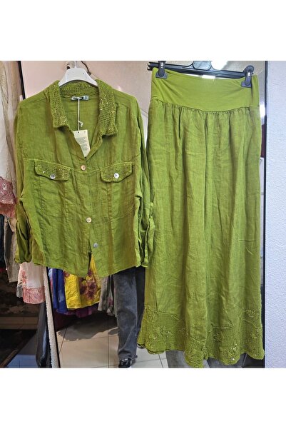 Rabiossa Women's Elegant Imported Linen Suit