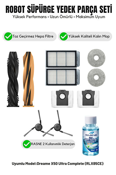 Asgard Grup Dreame X50 Ultra Complete (RLX85CE) Compatibil 1 perie principală...
