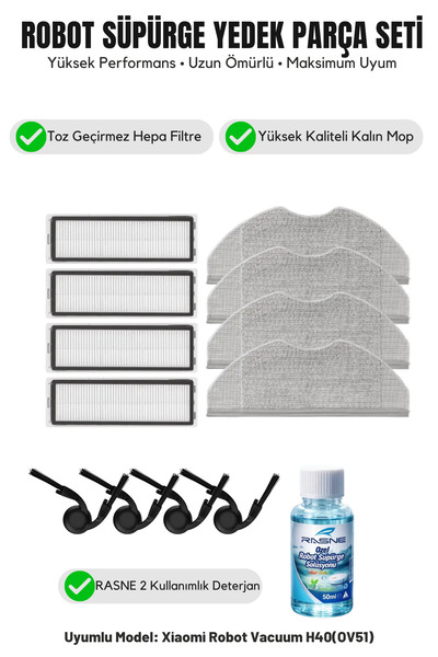 Asgard Grup Aspirator robot H40(OV51) compatibil cu 4 perii laterale, 4 filtr...