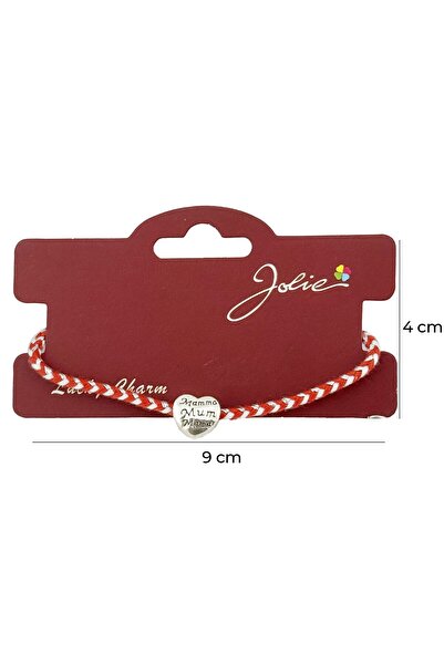 Flippy Ρυθμιζόμενο βραχιόλι Martisor, Jolie, Σχέδιο καρδιάς με επιγραφή: Mamm...