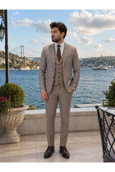 ALEXANDERGARDI Καρό κοστούμι με γιλέκο