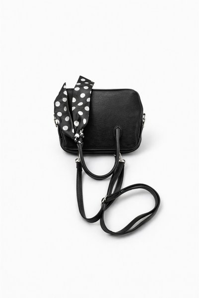 Zoe3 Style Women's Black Leather Mini Scarf Detailed Stylish Daily Women's Bag