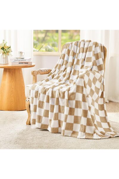 SOFT BLANKET Βελούδινη Καρό Κουβέρτα Ριχτάρι 150 x 200 εκ. Μαλακή Κουβέρτα Κα...