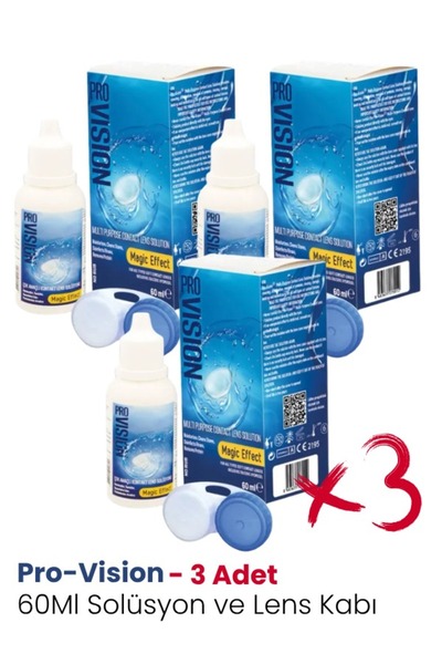 PR PRO-VISION MULTI PURPOSE SOLUTİON PRO-VİSİON 60 ml x 3 Adet
