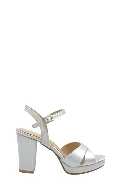 Moulin Shoes Lame Satin Cross Strap Platform Heeled Women's Shoes